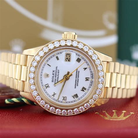 ladies 18k rolex president|used rolex ladies president.